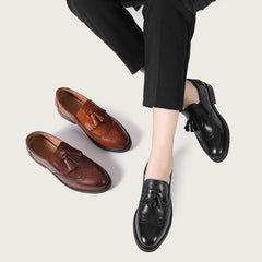 Mocasines brogue encerados