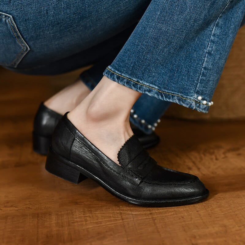 Classic Penny Loafers Round Toe