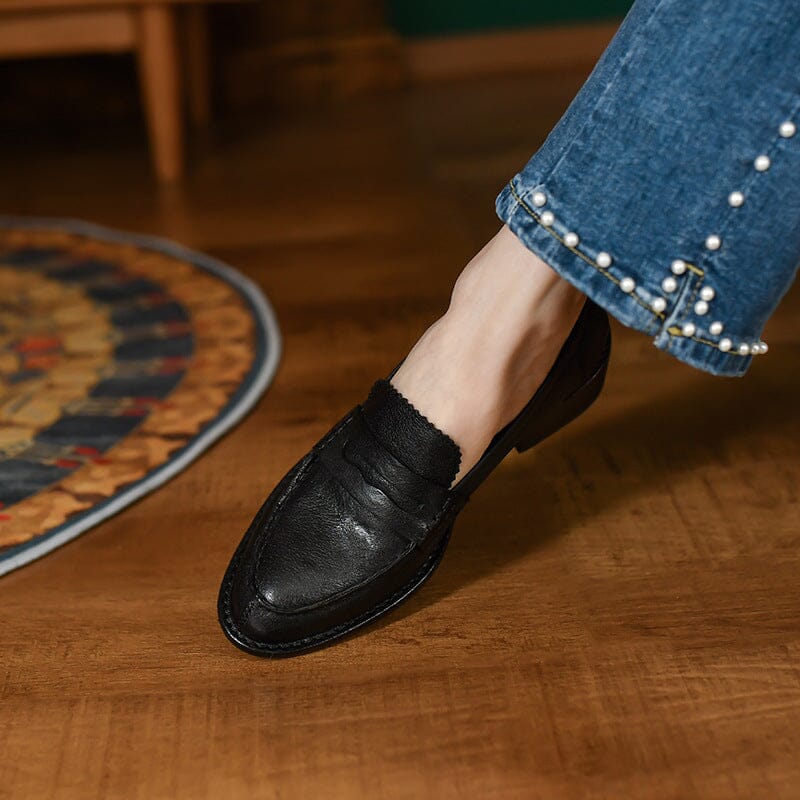 Classic Penny Loafers Round Toe