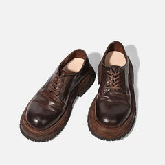 Round Toe Goodyear Horse Lace Up Oxfords