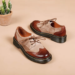 Handmade Wingtip Brogues Lace Up Oxfords Martin Sole