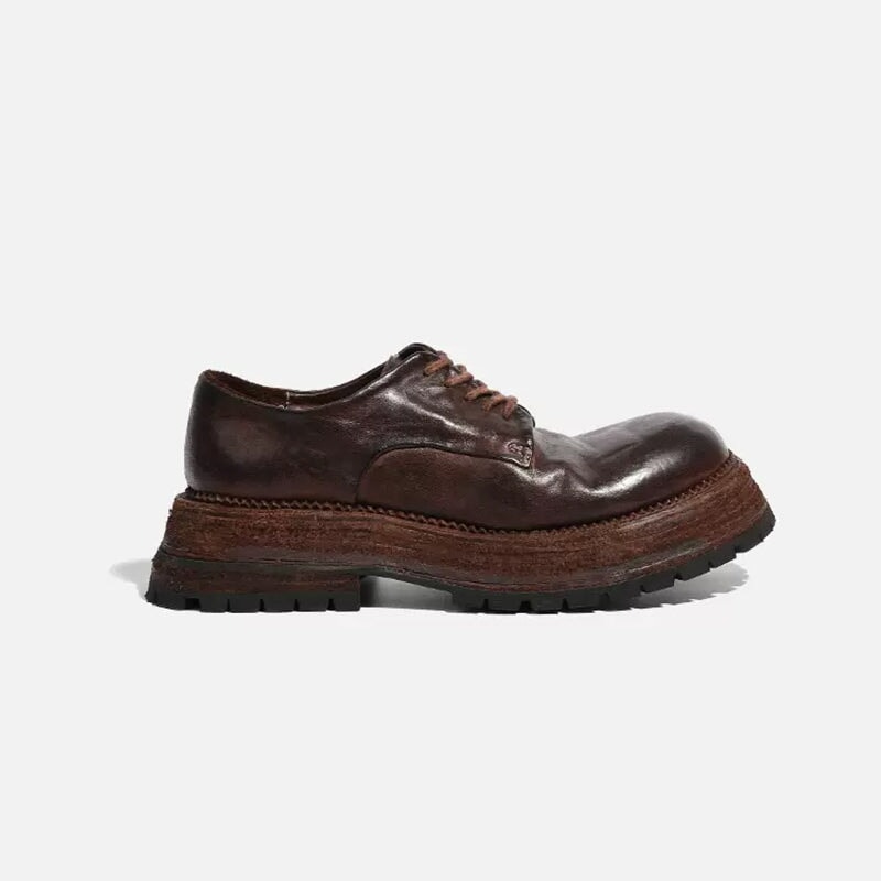 Round Toe Goodyear Horse Lace Up Oxfords