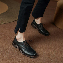 Handmade Calfskin Lace Up Oxfords