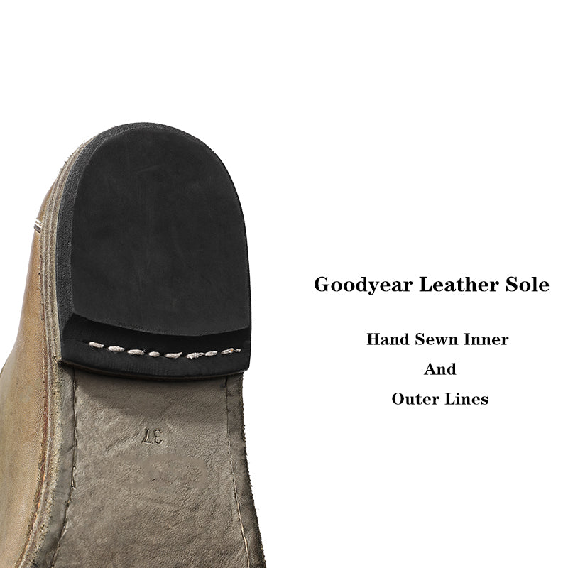 Goodyear Hourse Lace Up Flat Oxfords Sole