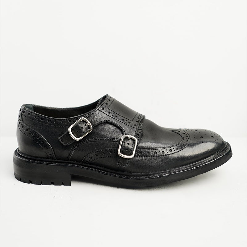 Classic Monk Shoes Goodyear Horse Brogue Oxfords