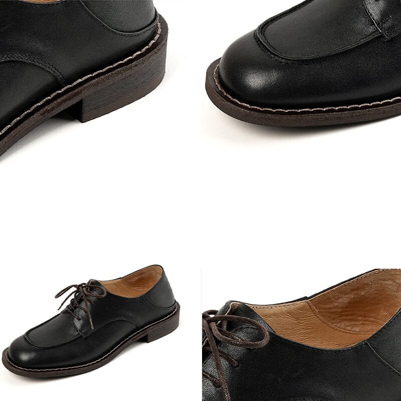 Handmade Calfskin Lace Up Oxfords