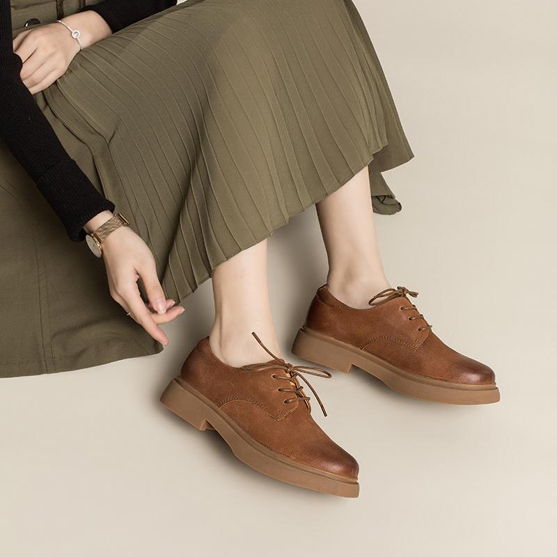 Handmade Full Grain Oxfords & Tie Flats Brown/Black