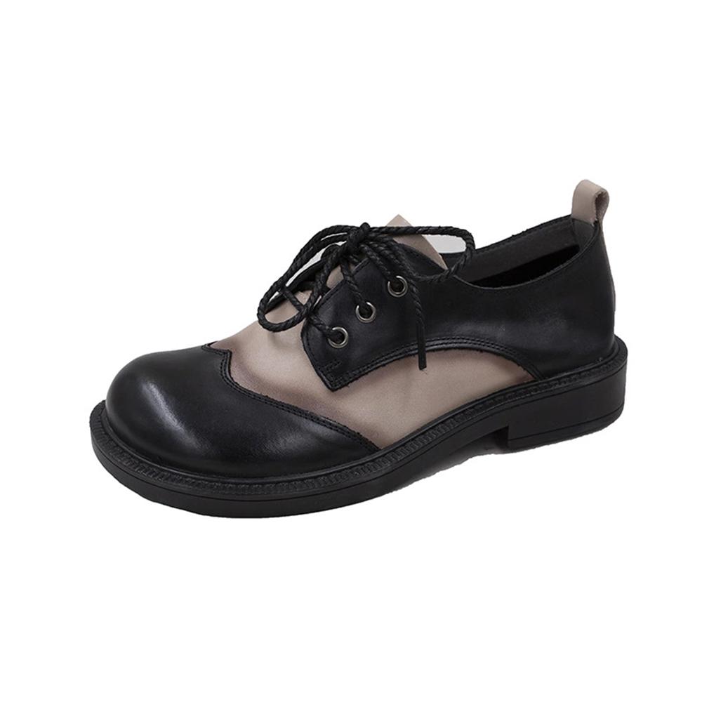 Designer Shoes Oxford Lace Up Shoes Color Block Retro