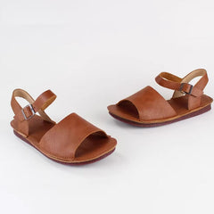 Slingback Buckle Sandals Open Toe Retro