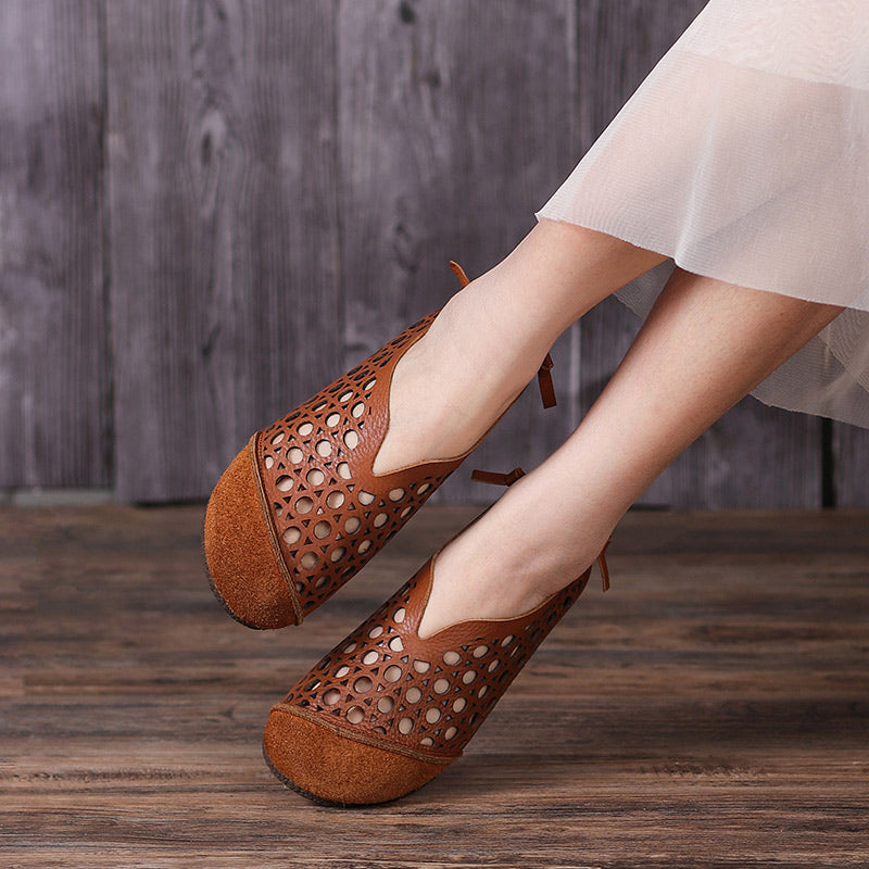 Cut Out Sandals Brown/Coffee/Beige