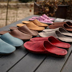 Handmade Retro Mules Slippers Mori Girl Flat Casual Summer Slippers 5 Colors