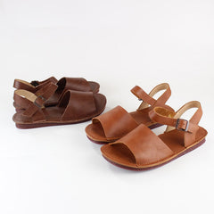 Slingback Buckle Sandals Open Toe Retro