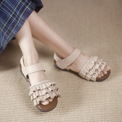 Handmade Sandals Open-toe Flat Shoes