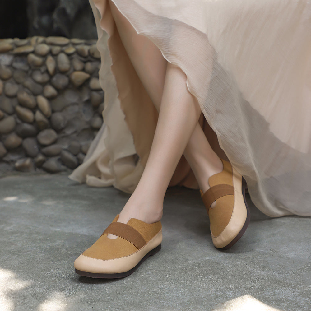 Genuine Retro Flats Slip on Loafers Brown/Coffee