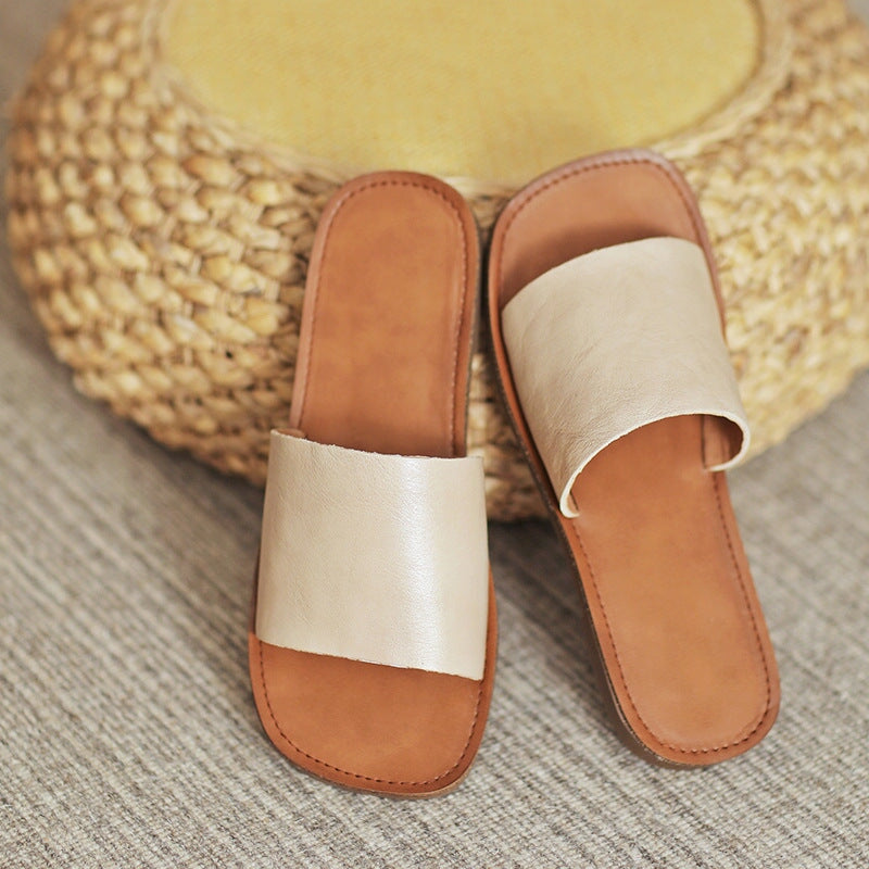 Slip-on Style Slippers Flat