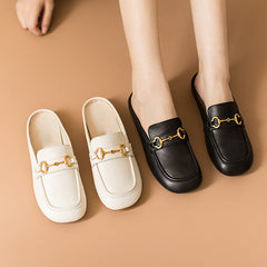 Retro Horsebit-Detailed Loafer Mules Backless Loafers