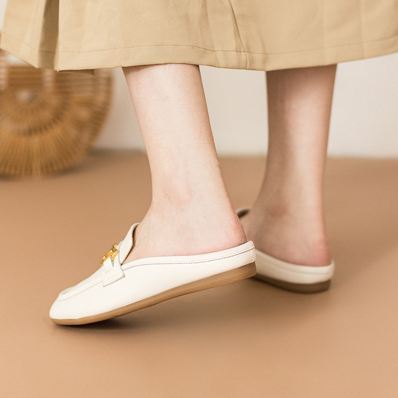 Retro Horsebit-Detailed Loafer Mules Backless Loafers