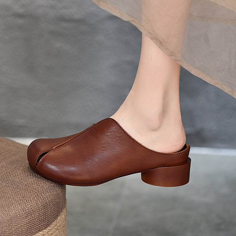 Slippers Block Heel Mules