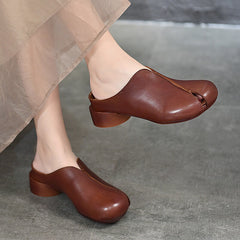 Slippers Block Heel Mules