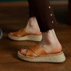 Handmade X Strap Sandals Soft Comfy Casual Slippers