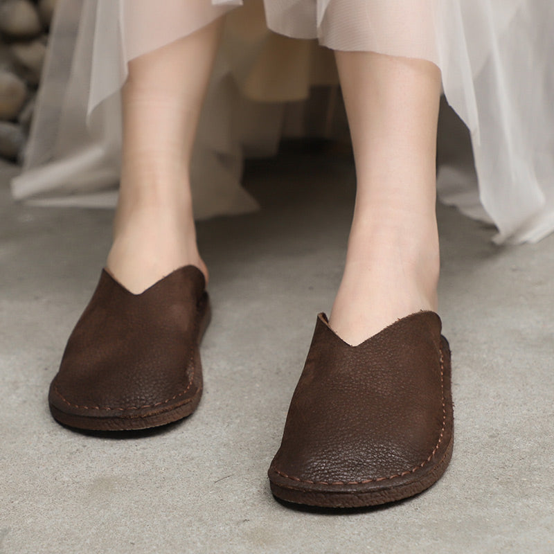 Women's Slippers Sandals  Flats Casual Slip On Shoes Brown/Coffee