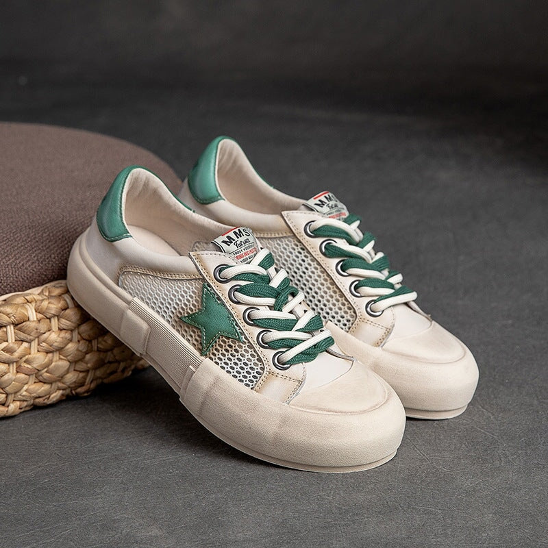 und Mesh Low-Top Sneakers zum Schnüren mit Big Star