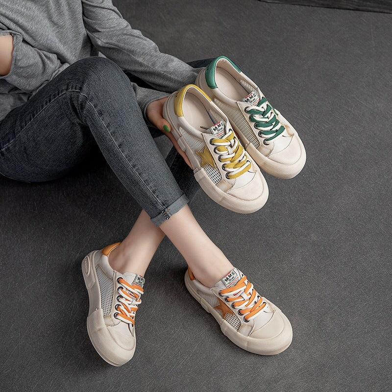 und Mesh Low-Top Sneakers zum Schnüren mit Big Star