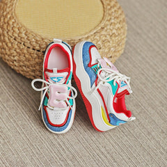 Low Top Platform Sneakers Color Contrast