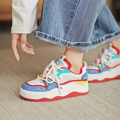 Low Top Platform Sneakers Color Contrast