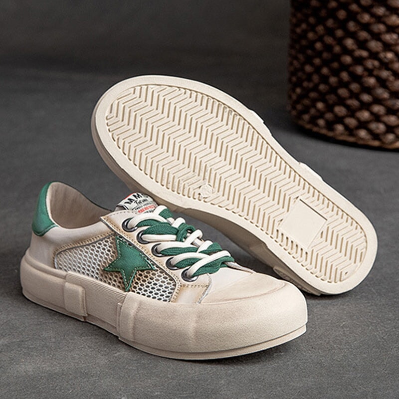 und Mesh Low-Top Sneakers zum Schnüren mit Big Star